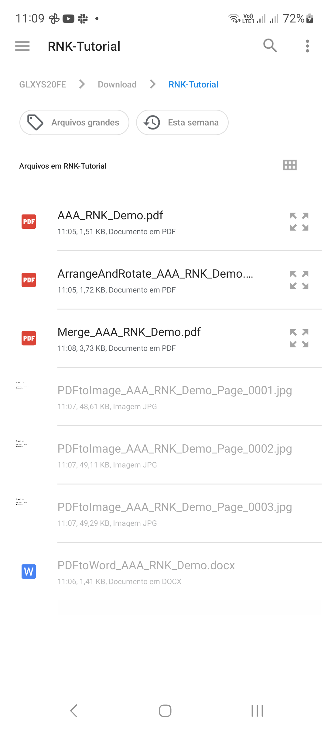 Un PDF de trois pages est défini sur une page par fichier, produisant trois fichiers.